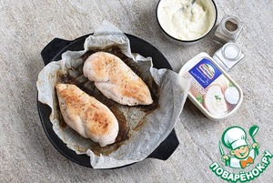 Куриная грудка с яблочно-сырным соусом Куриная грудка с яблочно-сырным соусом