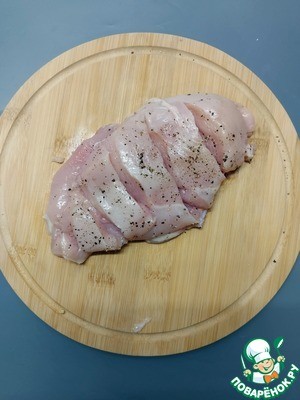 Куриное филе с плавленым сыром