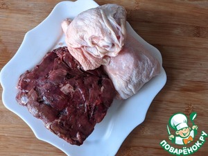 Куриное суфле с печенью и сыром