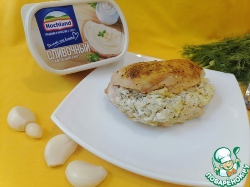 Куриные кармашки с необычной начинкой Куриные кармашки с необычной начинкой