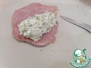 Куриные кармашки с необычной начинкой Куриные кармашки с необычной начинкой