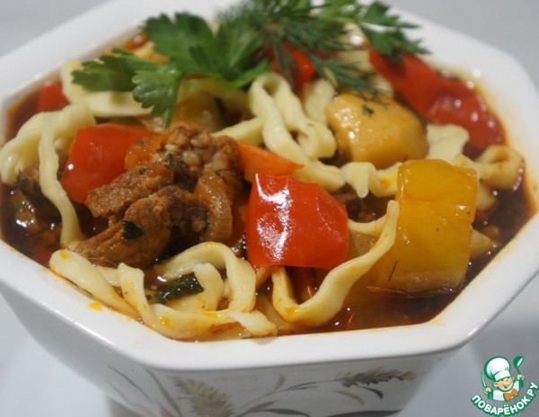 Лагман с домашней лапшой Лагман с домашней лапшой