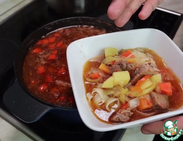 Лагман с картофелем