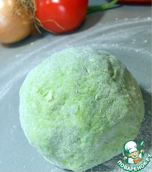 Лапша из зеленого горошка с овощами Лапша из зеленого горошка с овощами