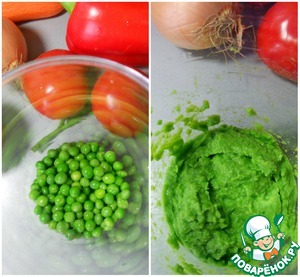 Лапша из зеленого горошка с овощами Лапша из зеленого горошка с овощами