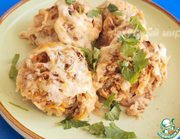 Ленивые голубцы или котлеты в духовке