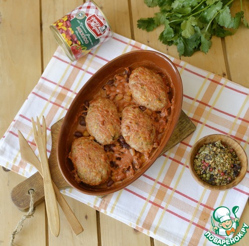 Ленивые голубцы в фасолевой заливке Ленивые голубцы в фасолевой заливке