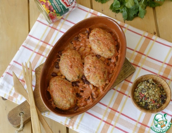 Ленивые голубцы в фасолевой заливке Ленивые голубцы в фасолевой заливке