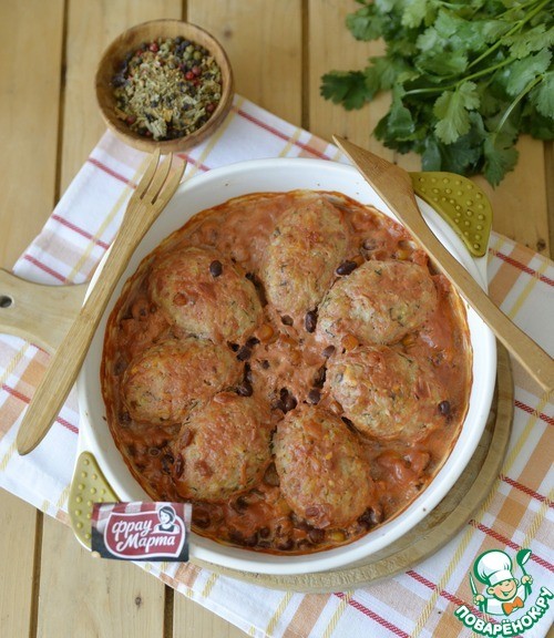 Ленивые голубцы в фасолевой заливке Ленивые голубцы в фасолевой заливке