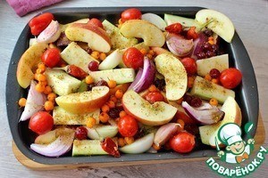 Люля-кебаб с фруктово-овощным гарниром Люля-кебаб с фруктово-овощным гарниром