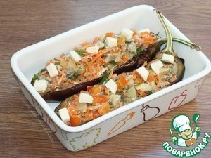 Лодочки из баклажана с творожным сыром Лодочки из баклажана с творожным сыром