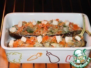 Лодочки из баклажана с творожным сыром Лодочки из баклажана с творожным сыром