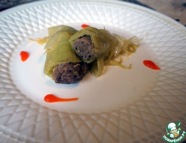Лук-порей фаршированный