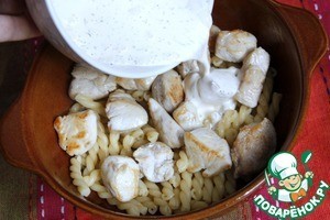Макаронный гратин с курицей по-итальянски