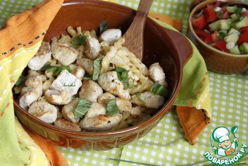 Макаронный гратин с курицей по-итальянски