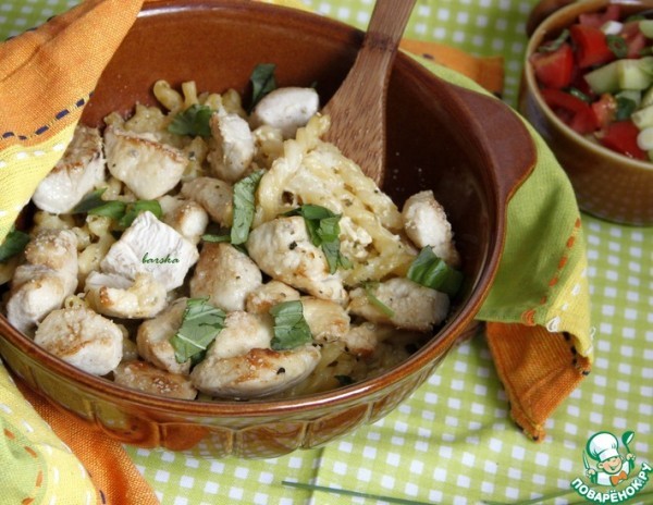 Макаронный гратин с курицей по-итальянски