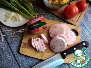 Макароны с колбасой Макароны с колбасой