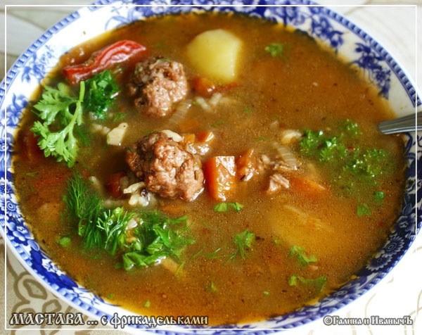 Мастава с фрикадельками Мастава с фрикадельками