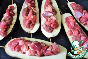 Мцвади в баклажане