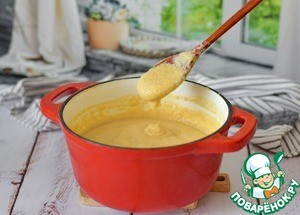 Медовая полента на топлёном молоке Медовая полента на топлёном молоке