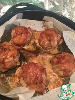 Мешочки из свинины с начинкой Мешочки из свинины с начинкой