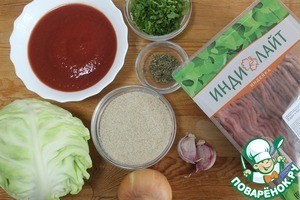 Мясные шарики из индейки с капустой