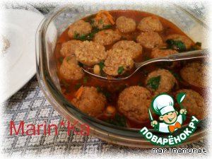 Мясные шарики с булгуром по-восточному Мясные шарики с булгуром по-восточному