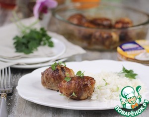 Мясные шарики в беконе