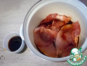 Мясо с ананасом