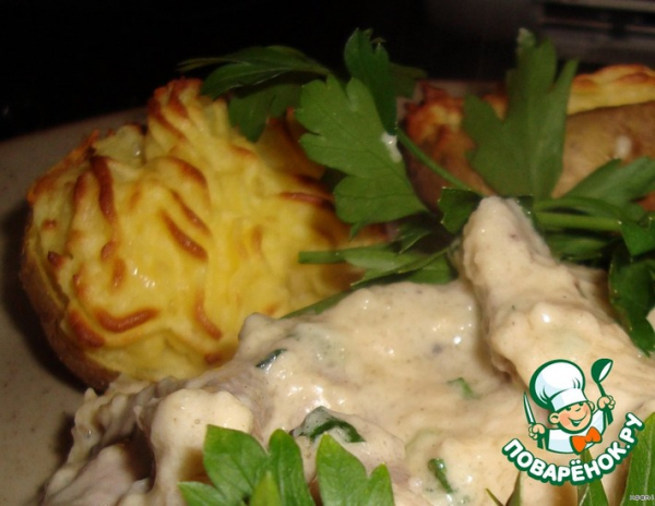 Мясо в густом сырно-горчичном соусе Мясо в густом сырно-горчичном соусе