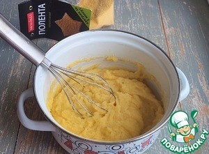 Мясо, запеченное с овощами и полентой Мясо, запеченное с овощами и полентой