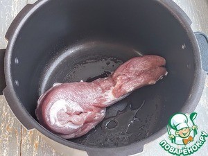 Мясо, запеченное с овощами и полентой Мясо, запеченное с овощами и полентой