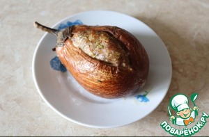 Мятый баклажан, фаршированный бараниной Мятый баклажан, фаршированный бараниной