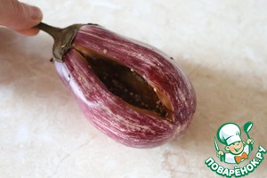 Мятый баклажан, фаршированный бараниной Мятый баклажан, фаршированный бараниной