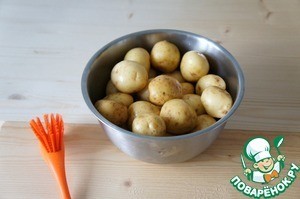 Молодой картофель с рёбрышками Молодой картофель с рёбрышками