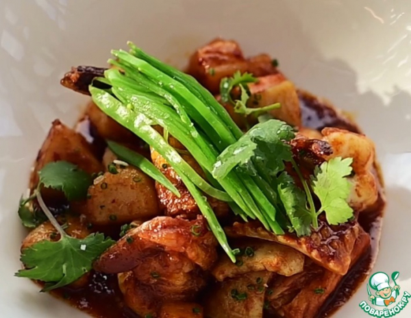 Морепродукты в остром соусе Морепродукты в остром соусе