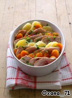 Морковно-картофельный гратин со свининой Морковно-картофельный гратин со свининой