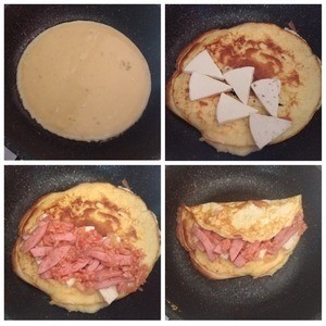 Необычный омлет с сырной начинкой Необычный омлет с сырной начинкой