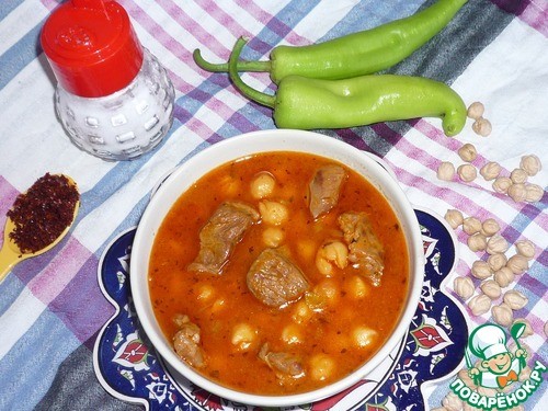 Нут с мясом