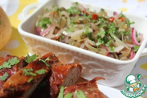 Огуречная закуска с индейкой гриль