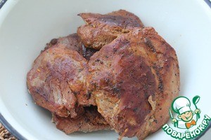 Огуречная закуска с индейкой гриль