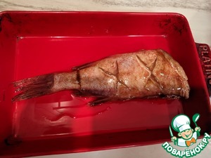 Окунь в ромовом маринаде