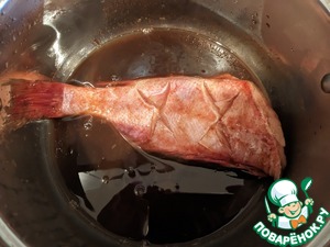 Окунь в ромовом маринаде