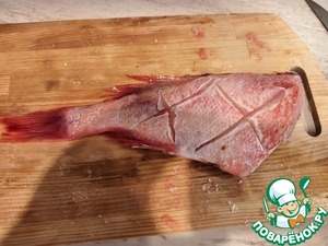 Окунь в ромовом маринаде