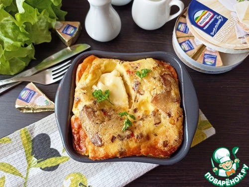 Омлет с белыми грибами и сыром Омлет с белыми грибами и сыром