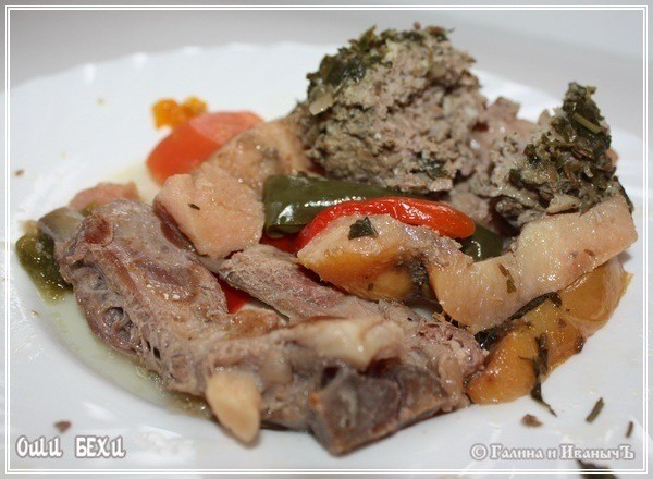 Оши Бехи-айва с рубленой бараниной Оши Бехи-айва с рубленой бараниной
