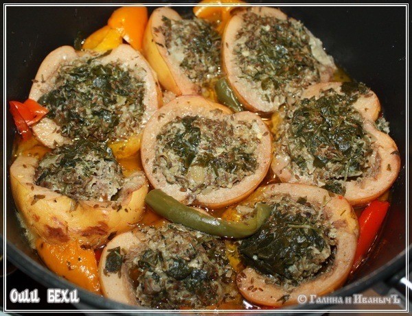 Оши Бехи-айва с рубленой бараниной Оши Бехи-айва с рубленой бараниной