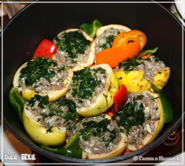 Оши Бехи-айва с рубленой бараниной Оши Бехи-айва с рубленой бараниной