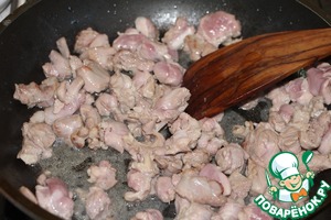 Овощной гратен с куриной печенью Овощной гратен с куриной печенью