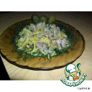 Паста из курицы в сливочном соусе Паста из курицы в сливочном соусе